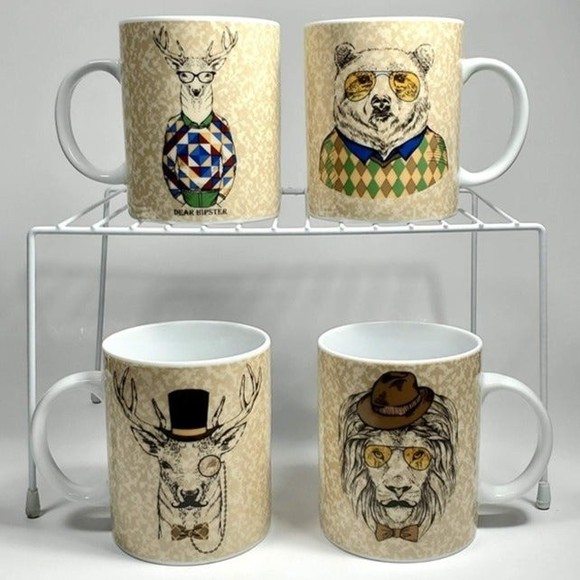 Global Marketplace Set of 4 Ceramic Animal Mugs Coffee Tea Cocoa - Picture 1 of 10
